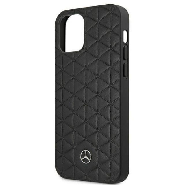 Чохол Mercedes для iPhone 12 Pro Max Leather Quilted Embossed Black (MEHCP12LSPSBK)