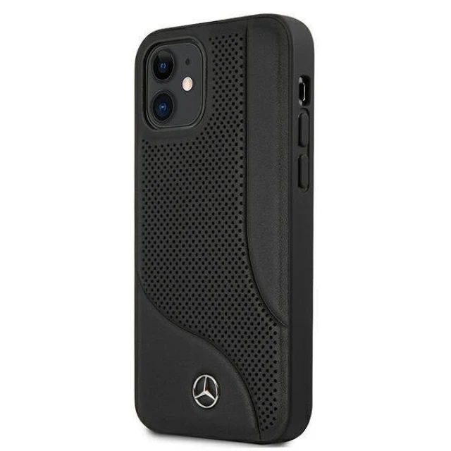 Чохол Mercedes для iPhone 12 mini Leather Perforated Area Black (MEHCP12SCDOBK)