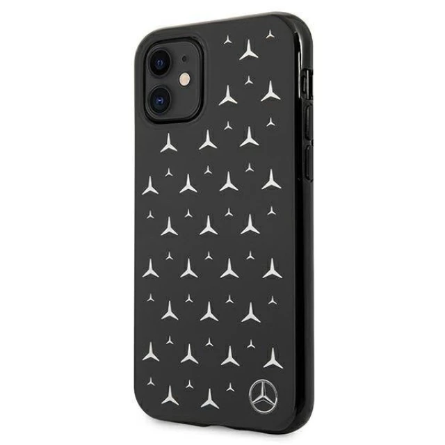 Чехол Mercedes для iPhone 11 Silver Stars Pattern Black (MEHCN61ESPBK)