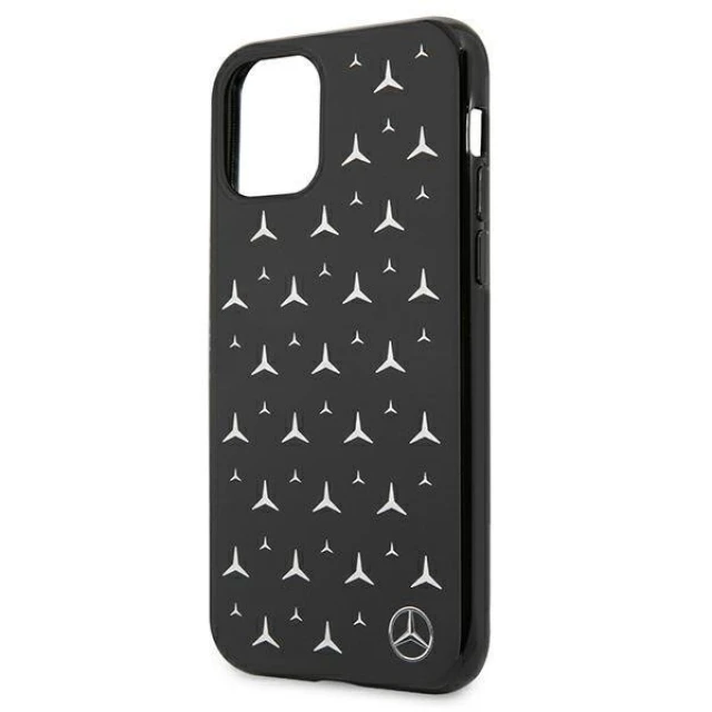 Чехол Mercedes для iPhone 11 Silver Stars Pattern Black (MEHCN61ESPBK)