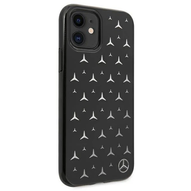 Чехол Mercedes для iPhone 11 Silver Stars Pattern Black (MEHCN61ESPBK)