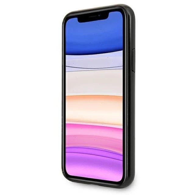Чехол Mercedes для iPhone 11 Silver Stars Pattern Black (MEHCN61ESPBK)