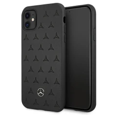 Чехол Mercedes для iPhone 11 Leather Stars Pattern Black (MEHCN61PSQBK)
