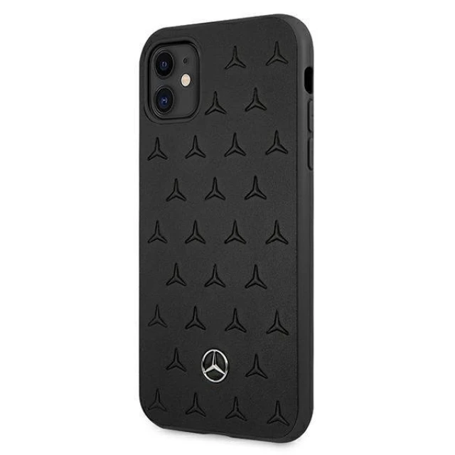Чехол Mercedes для iPhone 11 Leather Stars Pattern Black (MEHCN61PSQBK)
