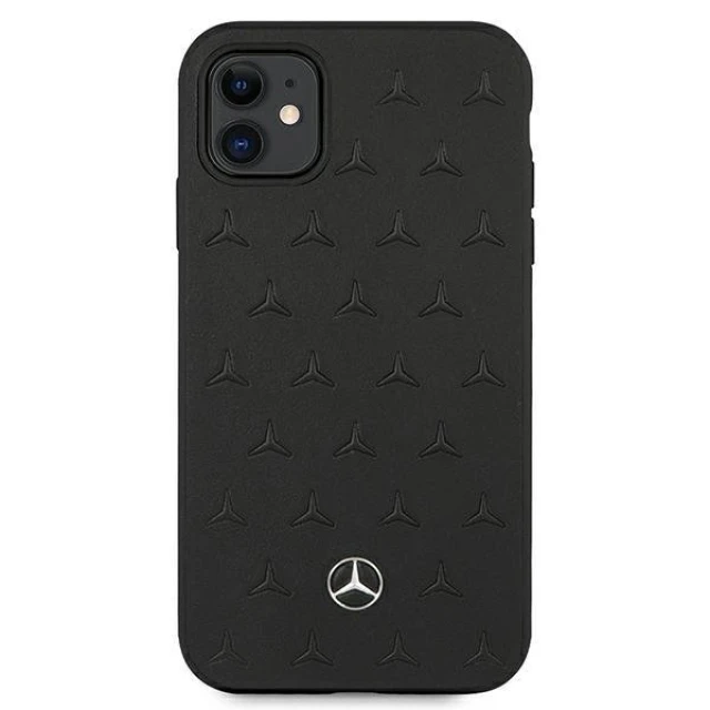 Чехол Mercedes для iPhone 11 Leather Stars Pattern Black (MEHCN61PSQBK)