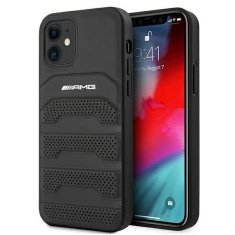 Чохол Mercedes для iPhone 12 mini Leather Debossed Lines Black (AMHCP12SGSEBK)