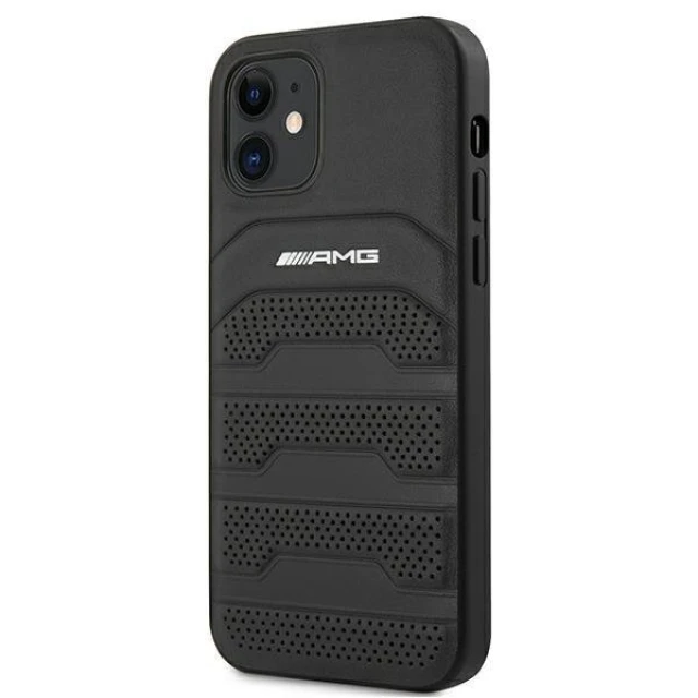 Чохол Mercedes для iPhone 12 mini Leather Debossed Lines Black (AMHCP12SGSEBK)