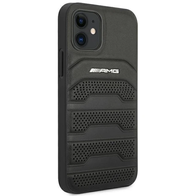 Чохол Mercedes для iPhone 12 mini Leather Debossed Lines Black (AMHCP12SGSEBK)