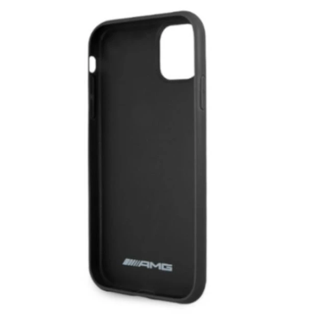 Чохол Mercedes для iPhone 11 Leather Debossed Lines Black (AMHCN61GSEBK)