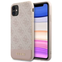 Чохол Guess 4G Stripe Collection для iPhone 11 Pink (GUHCN61G4GLPI)