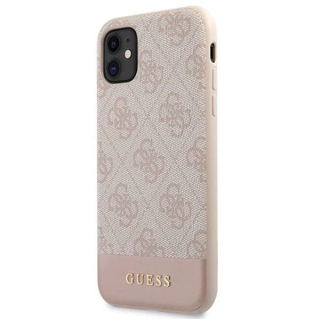 Чохол Guess 4G Stripe Collection для iPhone 11 Pink (GUHCN61G4GLPI)