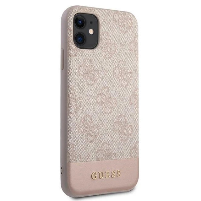 Чохол Guess 4G Stripe Collection для iPhone 11 Pink (GUHCN61G4GLPI)