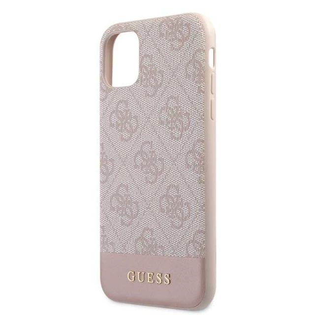 Чохол Guess 4G Stripe Collection для iPhone 11 Pink (GUHCN61G4GLPI)