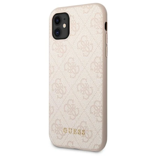 Чохол Guess 4G Metal Gold Logo для iPhone 11 Pink (GUHCN61G4GFPI)