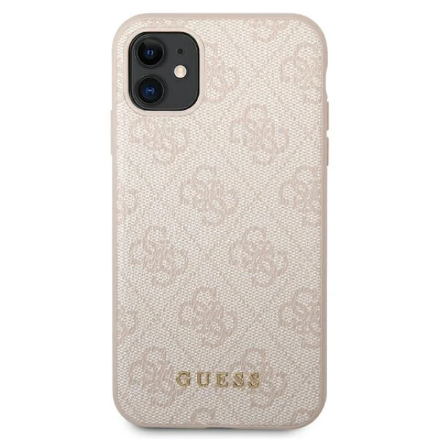 Чохол Guess 4G Metal Gold Logo для iPhone 11 Pink (GUHCN61G4GFPI)