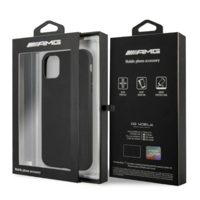 Чохол Mercedes для iPhone 11 Leather Hot Stamped Black (AMHCN61DOLBK)