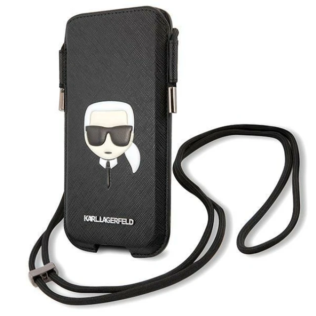 Чохол Karl Lagerfeld Saffiano Iconic Karl's Head для iPhone 6.1
