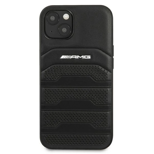 Чохол Mercedes для iPhone 13 mini Leather Debossed Lines Black (AMHCP13SGSEBK)