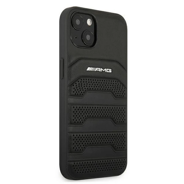 Чохол Mercedes для iPhone 13 mini Leather Debossed Lines Black (AMHCP13SGSEBK)