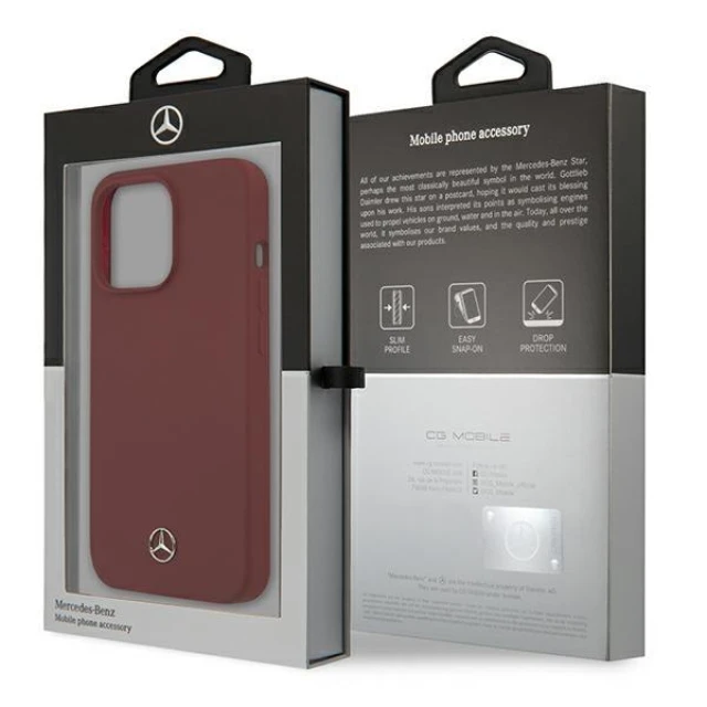 Чехол Mercedes для iPhone 13 | 13 Pro Silicone Line Red (MEHCP13LSILRE)