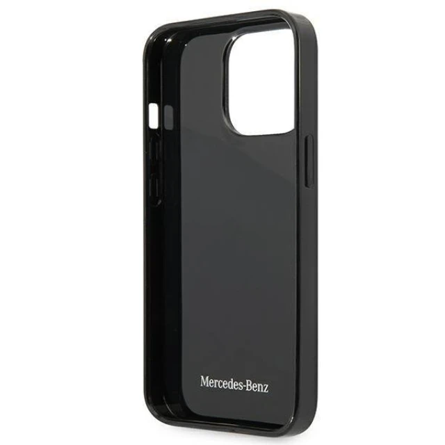 Чохол Mercedes для iPhone 13 | 13 Pro Silver Stars Pattern Black (MEHCP13LESPBK)