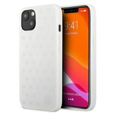 Чохол Mercedes для iPhone 13 Silver Stars Pattern White (MEHCP13MESPWH)