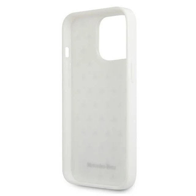 Чохол Mercedes для iPhone 13 Pro Max Silver Stars Pattern White (MEHCP13XESPWH)