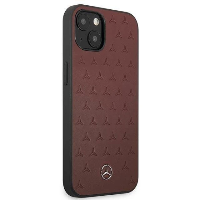 Чохол Mercedes для iPhone 13 mini Leather Stars Pattern Red (MEHCP13SPSQRE)