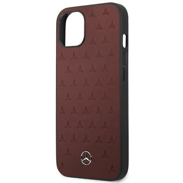 Чохол Mercedes для iPhone 13 mini Leather Stars Pattern Red (MEHCP13SPSQRE)
