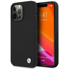 Чохол BMW Silicone Metal Logo для iPhone 13 | 13 Pro Black (BMHCP13LMSILBK)