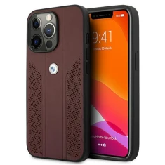 Чохол BMW для iPhone 13 Pro Max Leather Curve Perforate Red (BMHCP13XRSPPR)