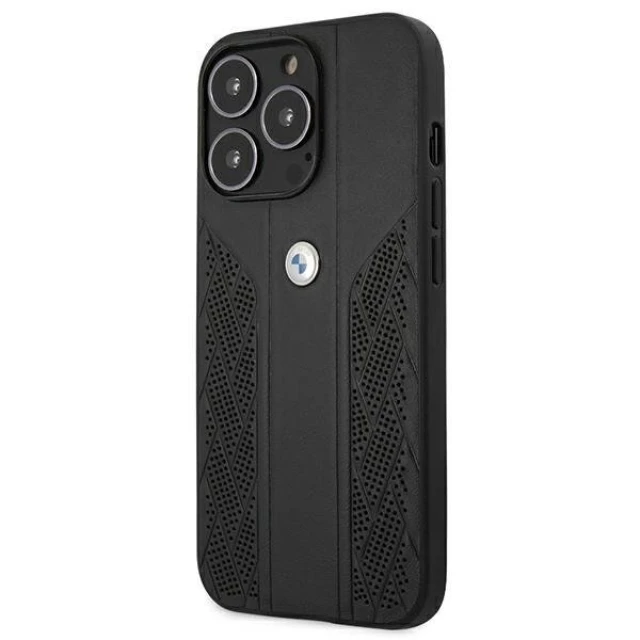 Чохол BMW для iPhone 13 | 13 Pro Leather Curve Perforate Black (BMHCP13LRSPPK)