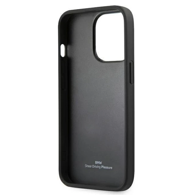 Чохол BMW для iPhone 13 | 13 Pro Leather Curve Perforate Black (BMHCP13LRSPPK)