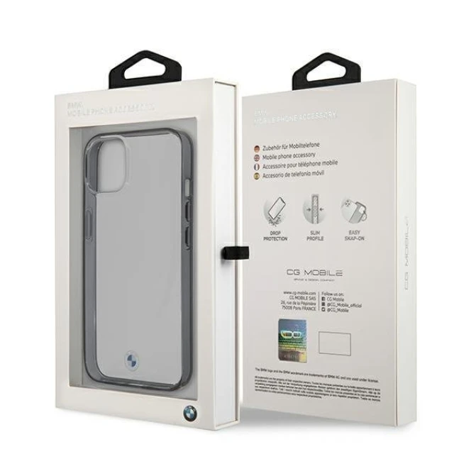 Чохол BMW для iPhone 13 mini Signature Collection Transparent (BMHCP13SPCUMRBK)