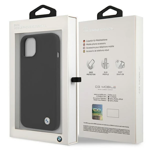 Чохол BMW для iPhone 13 mini Silicone Signature Black (BMHCP13SSILBK)