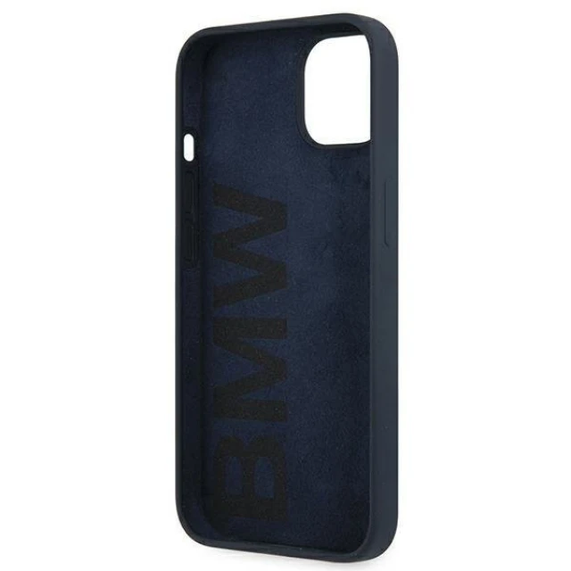 Чехол BMW для iPhone 13 mini Silicone Signature Navy (BMHCP13SSILNA)