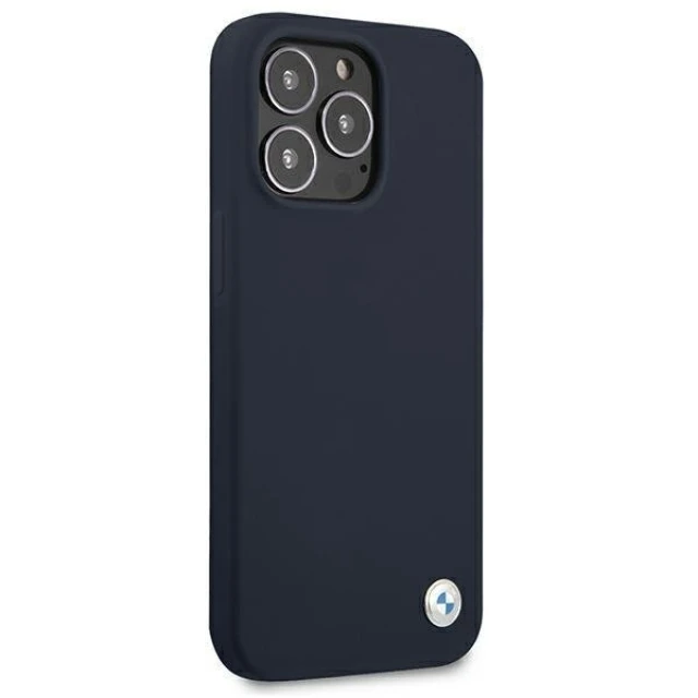Чохол BMW для iPhone 13 | 13 Pro Silicone Signature Navy (BMHCP13LSILNA)