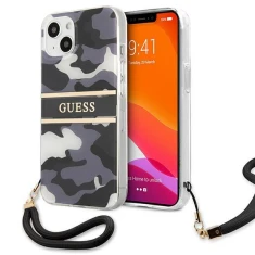 Чохол Guess Camo Strap Collection для iPhone 13 mini Black (GUHCP13SKCABBK)