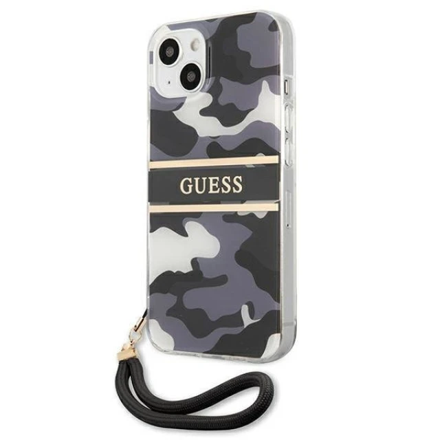 Чохол Guess Camo Strap Collection для iPhone 13 mini Black (GUHCP13SKCABBK)