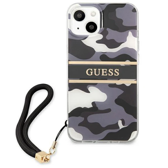 Чохол Guess Camo Strap Collection для iPhone 13 Black (GUHCP13MKCABBK)