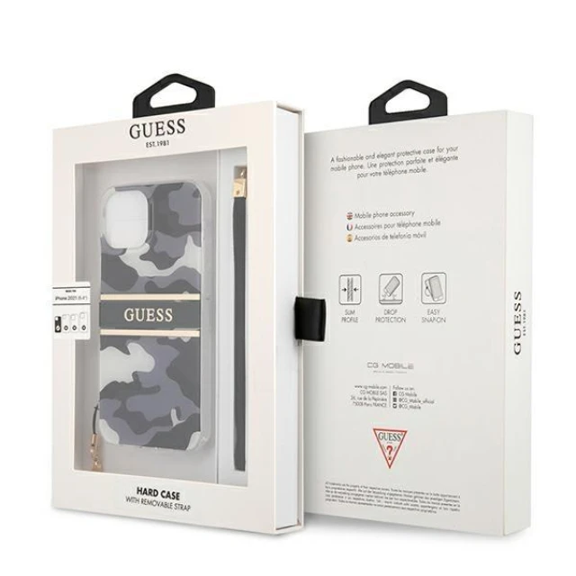 Чохол Guess Camo Strap Collection для iPhone 13 Black (GUHCP13MKCABBK)