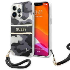 Чохол Guess Camo Strap Collection для iPhone 13 Pro Black (GUHCP13LKCABBK)