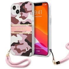 Чохол Guess Camo Strap Collection для iPhone 13 Pink (GUHCP13MKCABPI)