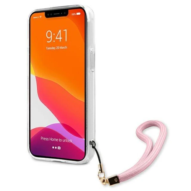 Чохол Guess Camo Strap Collection для iPhone 13 Pro Pink (GUHCP13LKCABPI)
