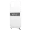 Чохол Guess 4G Grey Strap Silver Chain для iPhone 13 mini Transparent (GUHCP13SKC4GBSI)