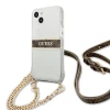 Чохол Guess Brown Strap Gold Chain для iPhone 13 mini Transparent (GUHCP13SKC4GBGO)