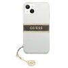 Чохол Guess Brown Strap Charm для iPhone 13 mini Transparent (GUHCP13SKB4GBR)