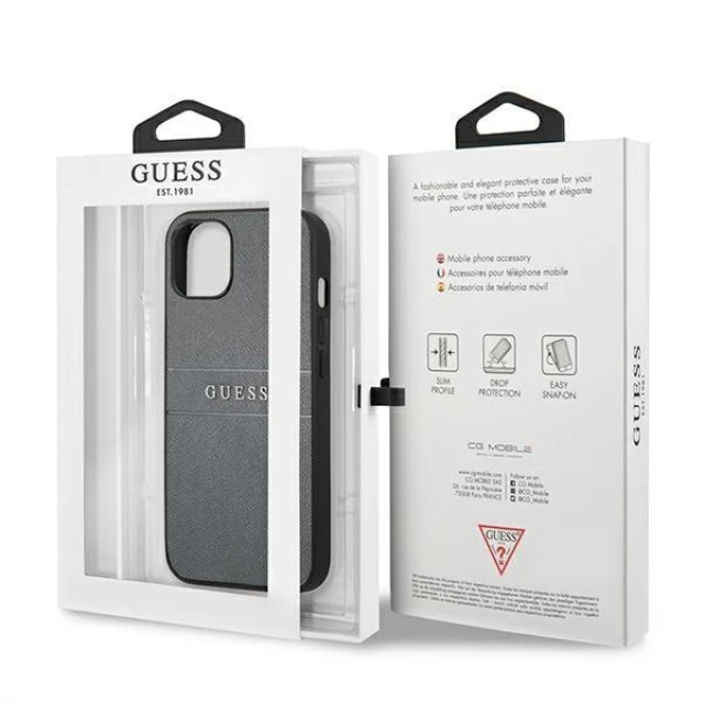 Чохол Guess Saffiano для iPhone 13 mini Grey (GUHCP13SPSASBGR)