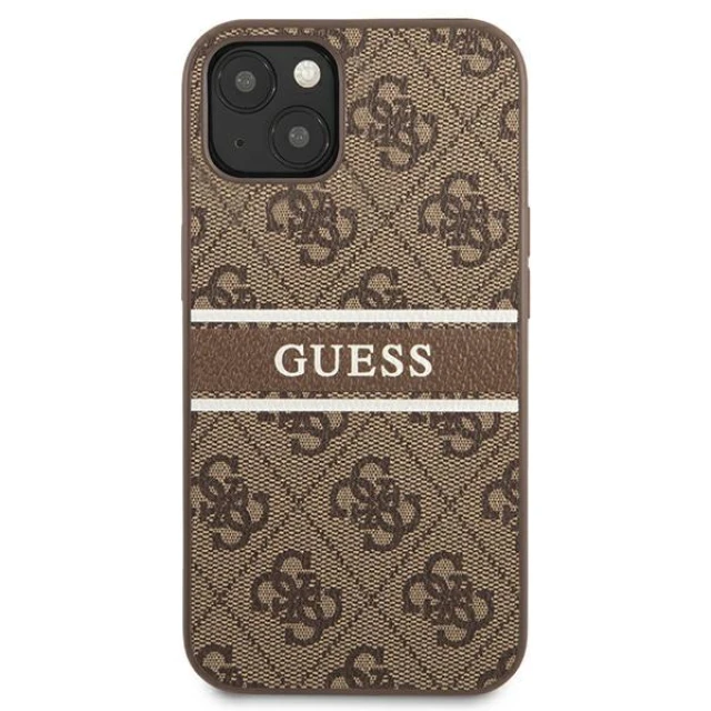Чохол Guess 4G Stripe для iPhone 13 mini Brown (GUHCP13S4GDBR)