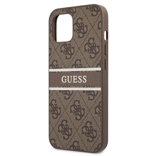 Чохол Guess 4G Stripe для iPhone 13 mini Brown (GUHCP13S4GDBR)